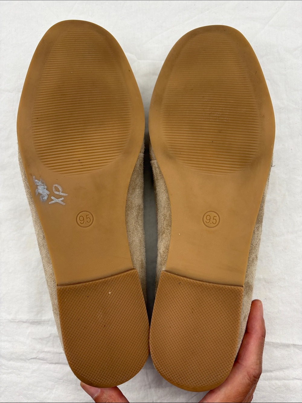 Like NEW! Joie Taupe Suede Braided Loafers. 9.5M. - Picture 9 of 9
